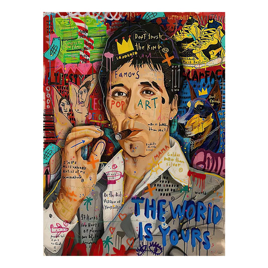 God Father Movie Star Poster | Graffiti Pop Art Wall Decor | Canvas Prints for Living Room | Home Decor