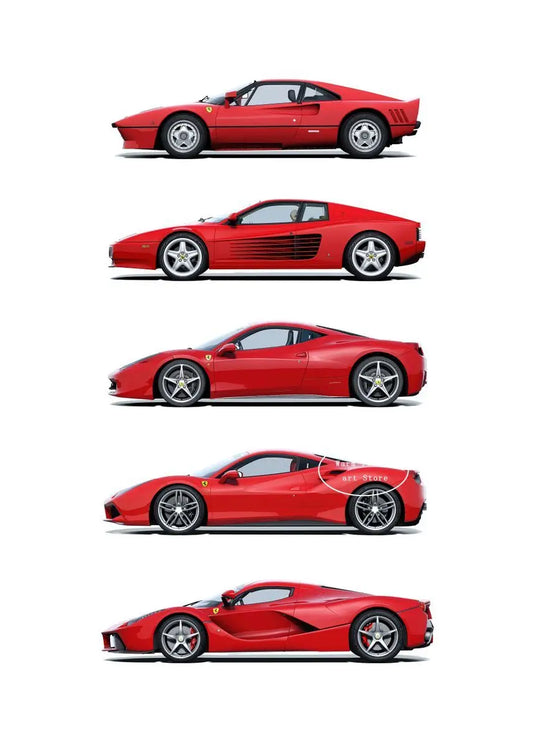 Red Black Luxury Car Ferraris-F40 Posters and Prints Canvas Painting Wall Art Pictures Modern Living Room Office Home Decor