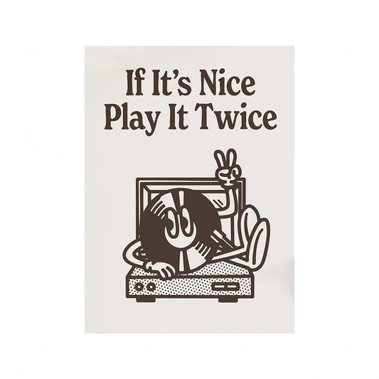 More Espresso Less Depresso Poster | Retro Cartoon Character Art | Record Player Theme | Canvas Wall Decor