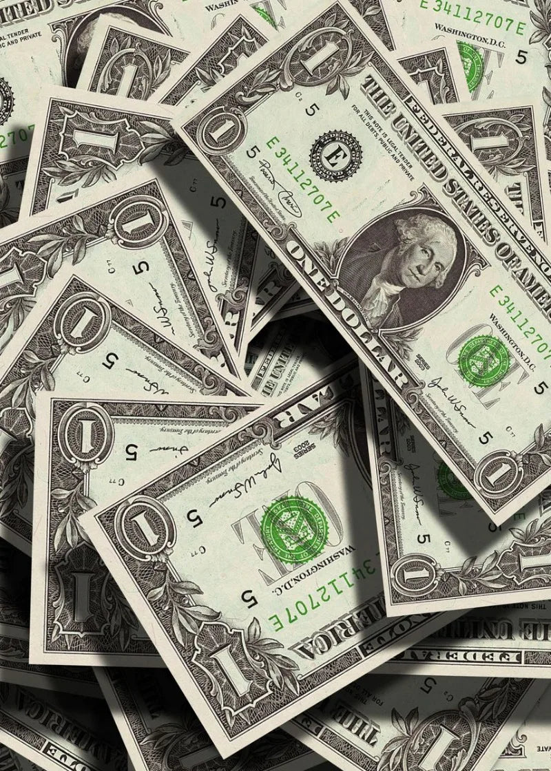 Dollar Bills Poster  US Currency Money Art, Wealth Wall Decor | Home Decor | Decoration Poster