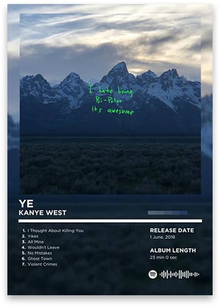 Kanye West Poster | Iconic Rhyme Legends | Hip Hop Album Art Collection | Music Icon Wall Decor
