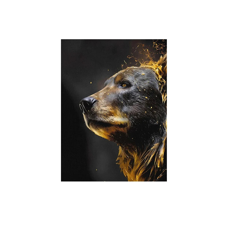 Stock Market Bull Bear Market Abstract Animal Art Poster and Prints Modern Art Canvas Painting For Office Living Room Home Decor