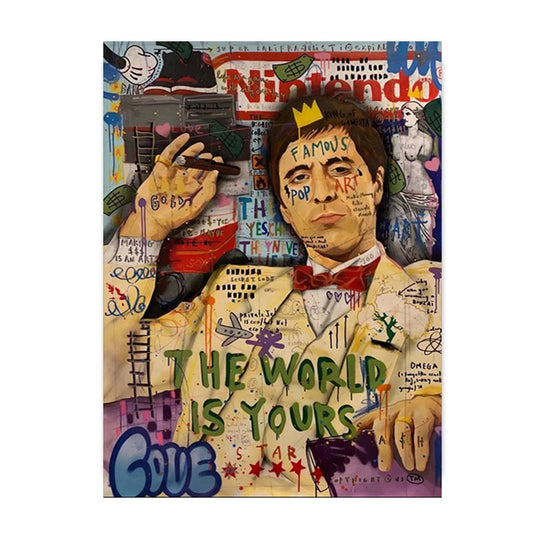 Abstract Pop Queen Graffiti Art Poster Print | Street Wall Art | Canvas Living Room Decor | England Portrait