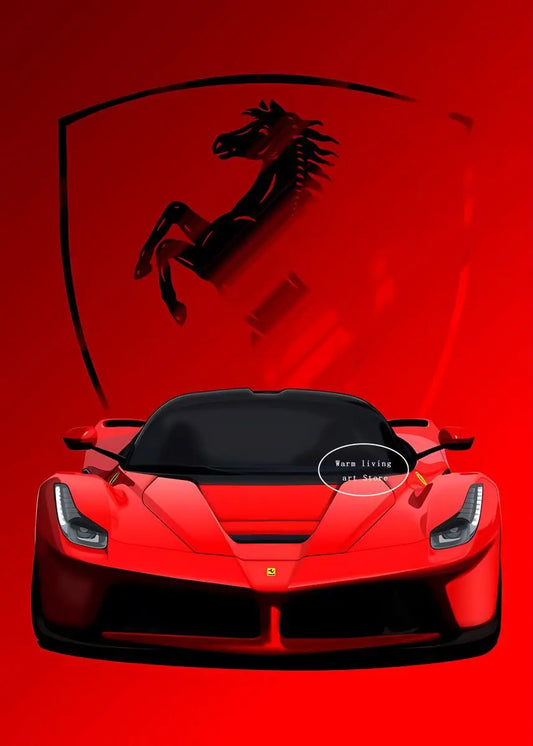 Red Black Luxury Car Ferraris-F40 Posters and Prints Canvas Painting Wall Art Pictures Modern Living Room Office Home Decor