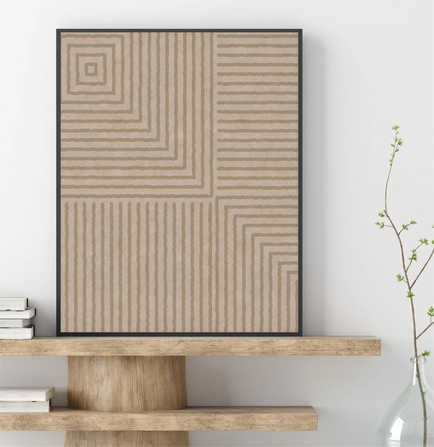 Linear Landscapes | Abstract Art Poster | Wall Decor | Scenic Art Print | Nature-Inspired | Home & Garden Decor | Visual Artwork