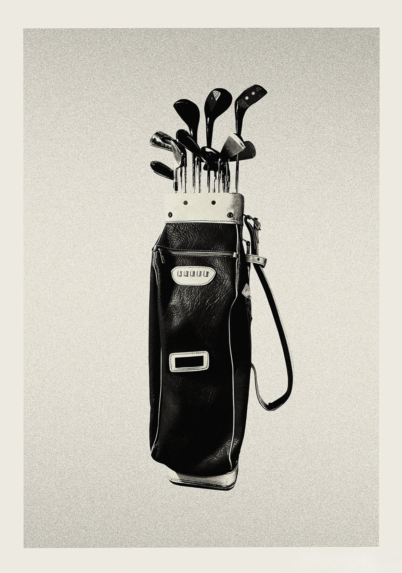 Vintage Golf Bag Poster | Celebrating Iconic Golf Legends | Dynamic Artwork of Players' Skill, Passion & Legacy | Perfect for Home Decor & Golf Enthusiasts