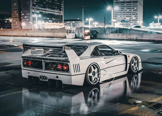 Red Black Luxury Car Ferraris-F40 Posters and Prints Canvas Painting Wall Art Pictures Modern Living Room Office Home Decor
