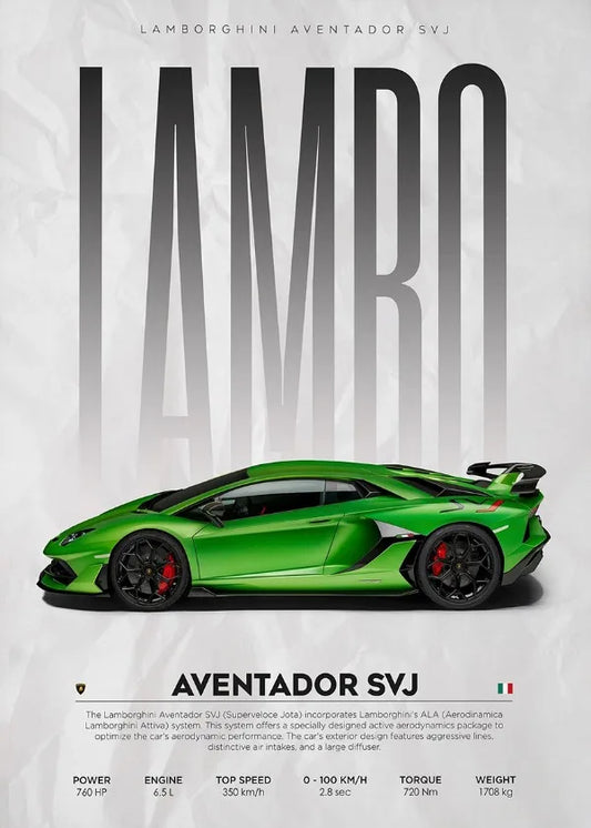 Lamborghini Veneno Huracan STO Countach Poster Hyper Car Canvas Painting Super Car Print Wall Art Picture Room Home Decor Gifts