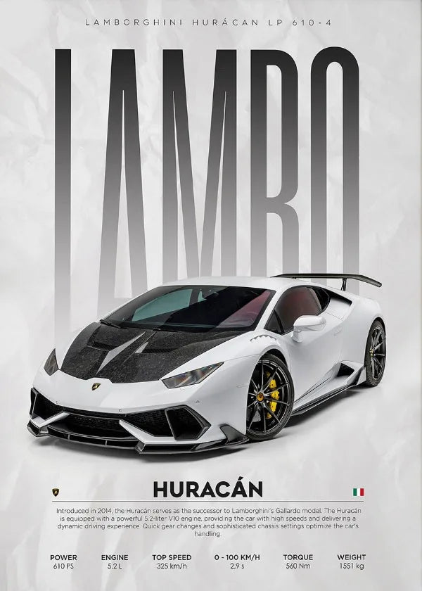 Lamborghini Veneno Huracan STO Countach Poster Hyper Car Canvas Painting Super Car Print Wall Art Picture Room Home Decor Gifts