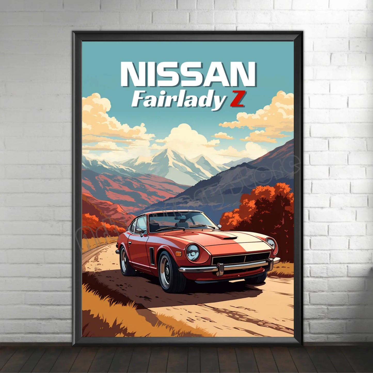 Retro Poster Canvas Painting Japanese Car 1990s Classic Car Nissan Skyline GT-R R34 Wall Art Pictures Home Interior Decor