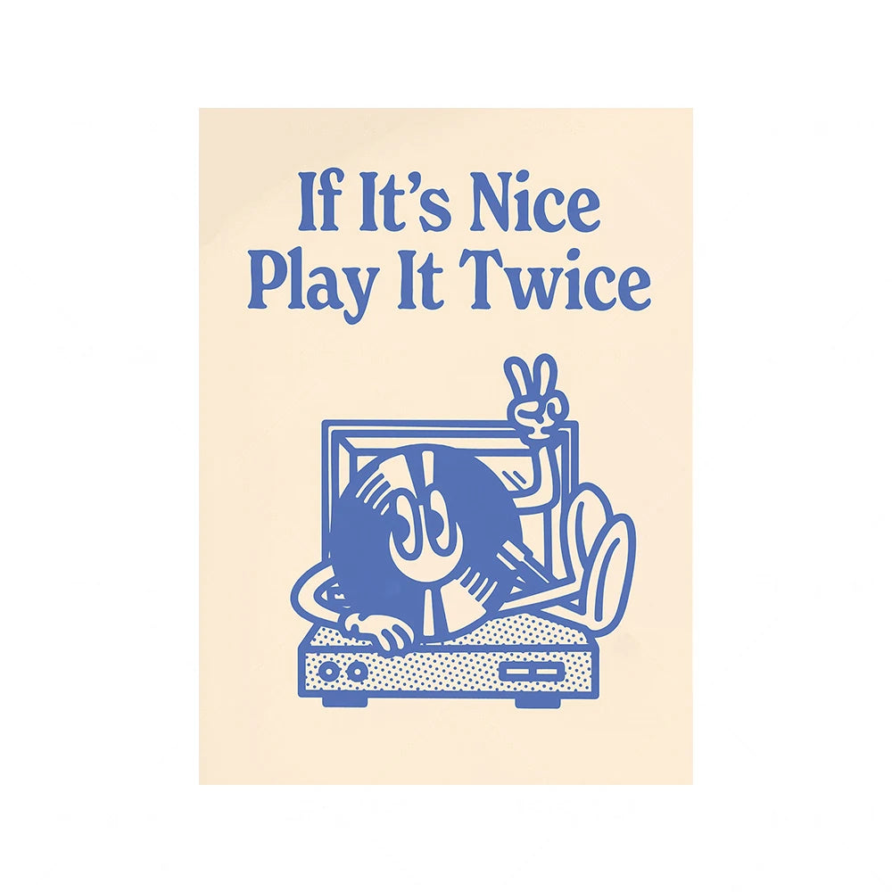 More Espresso Less Depresso | Retro Poster | Record Player Art | Cartoon Character Wall Decor | Canvas Print | Home & Garden