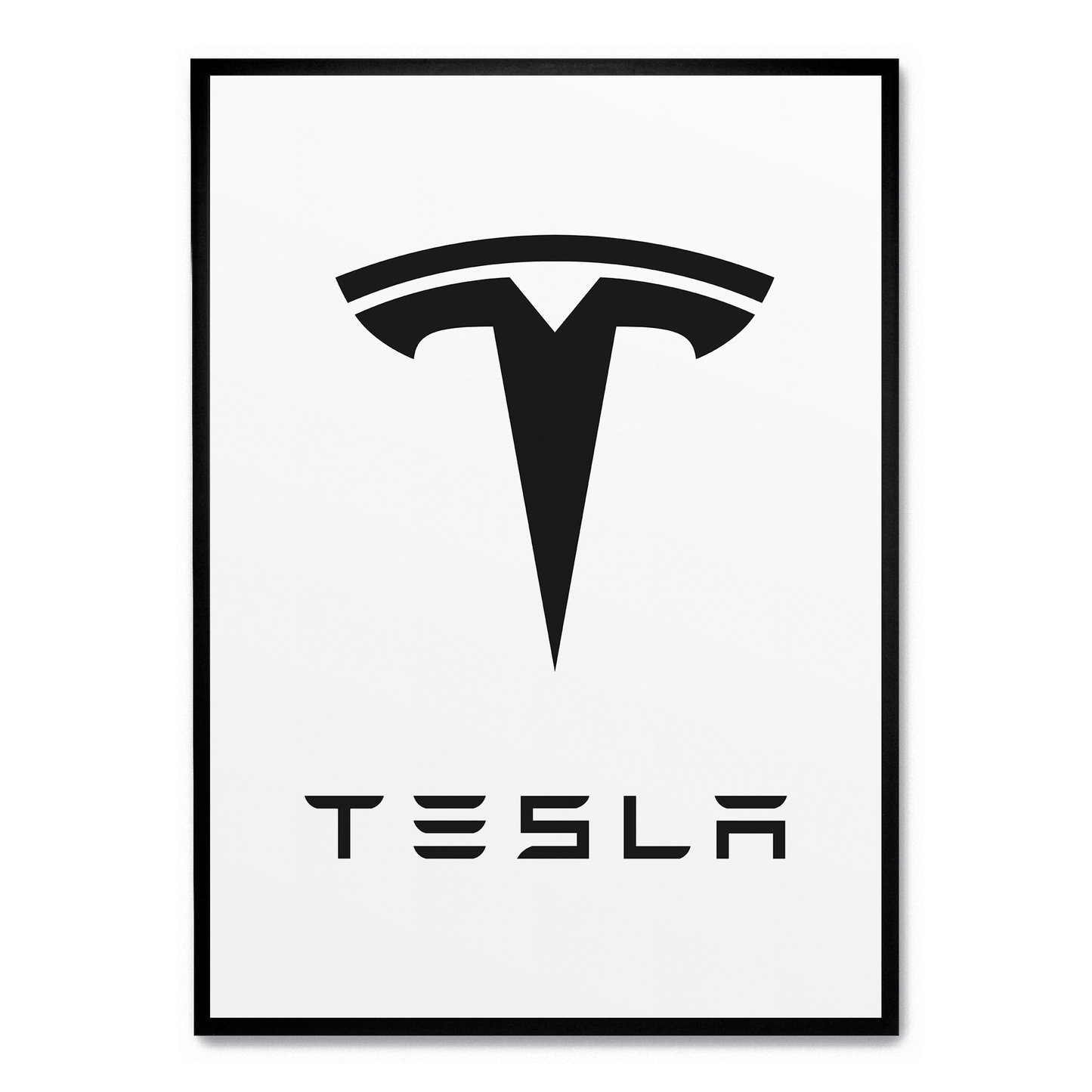 Tesla Logo Poster | Decorative Wall Art | Home Decor | Electric Car Enthusiast Gift | Modern Design