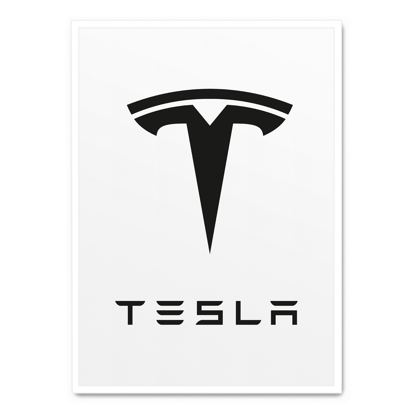 Tesla Logo Poster | Decorative Wall Art | Home Decor | Electric Car Enthusiast Gift | Modern Design