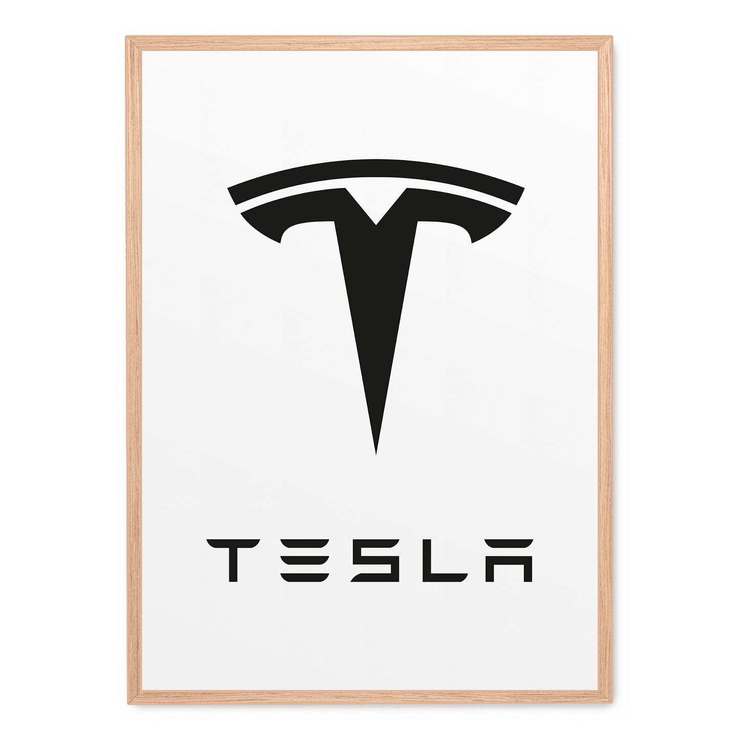Tesla Logo Poster | Decorative Wall Art | Home Decor | Electric Car Enthusiast Gift | Modern Design