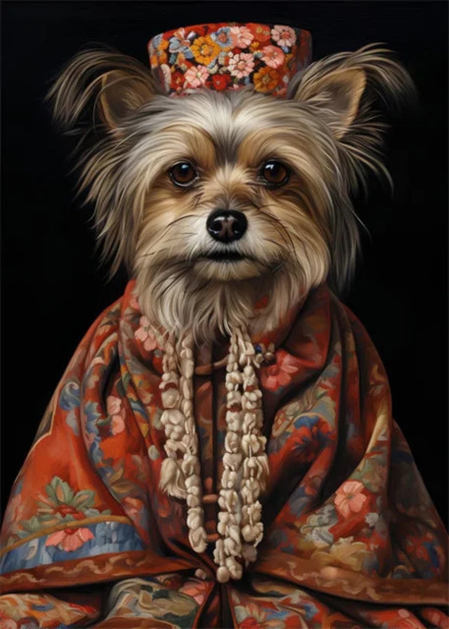 Yorkshire Terrier | Floral Opulence Portrait