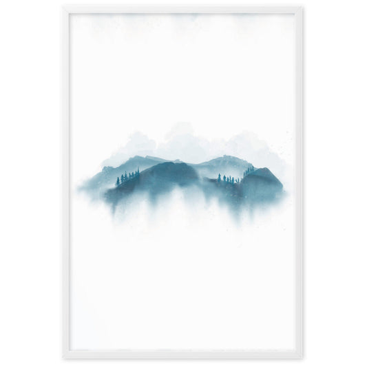 Blue Mountains Landscape Poster | Wall Art | Nature Scene | Home & Garden Decor | Visual Artwork | Calm Atmosphere