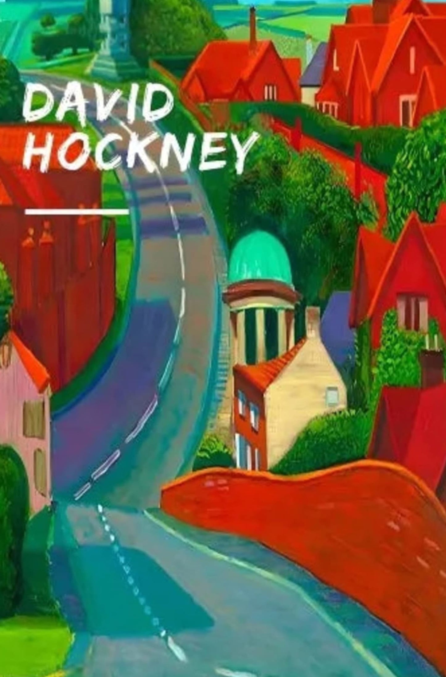 David Hockney | Twisty Road Art Print | Premium Quality Poster for Home Decor | Artistic Wall Decoration