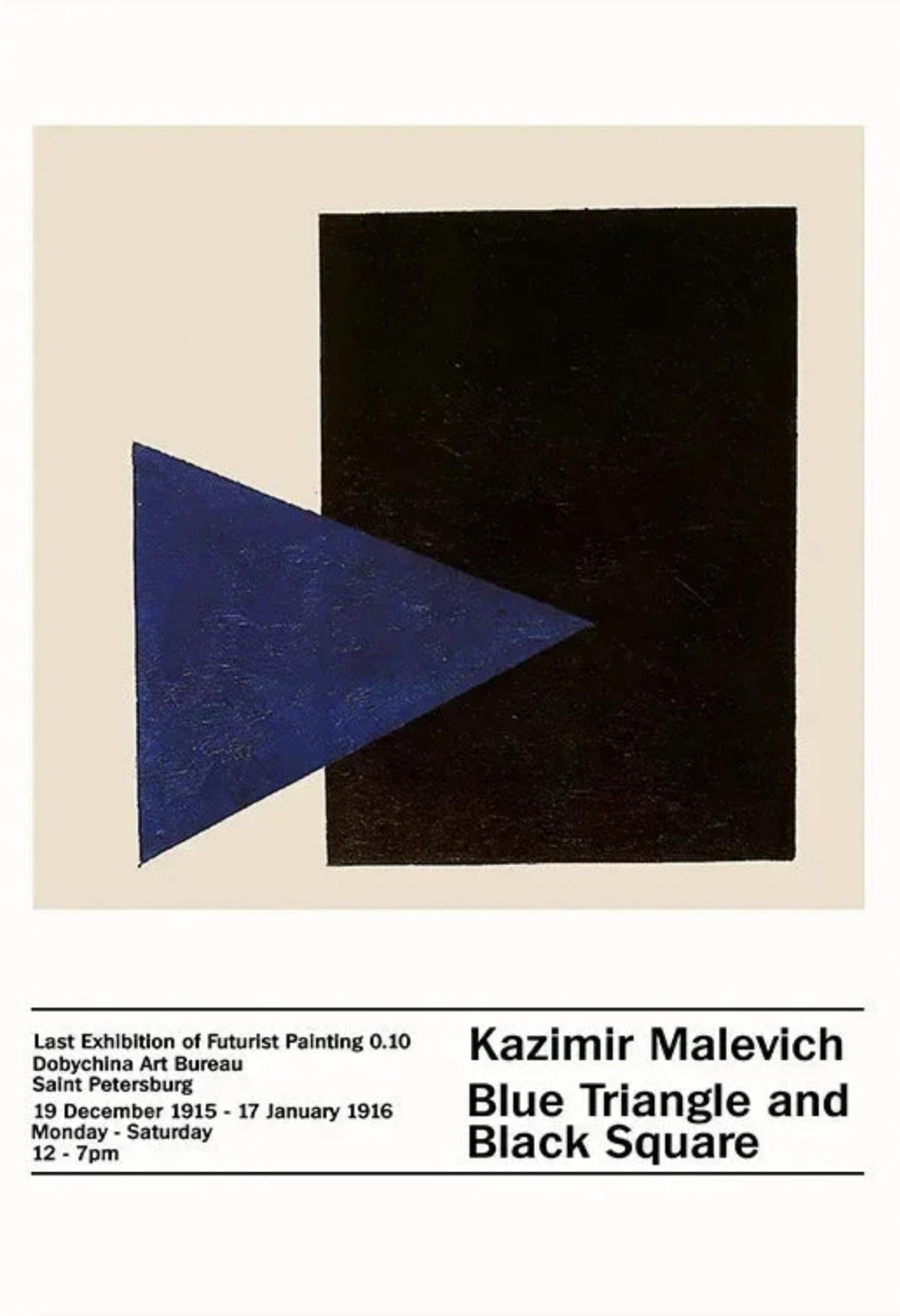 BLUE TRIANGLE, BLACK SQUARE