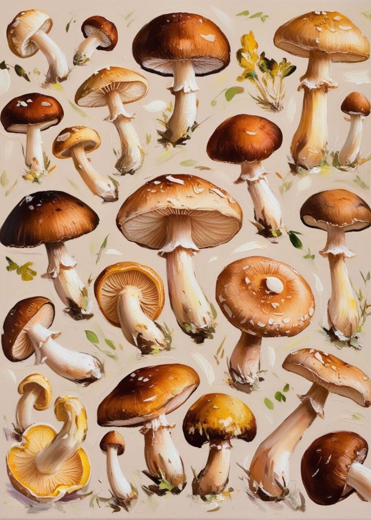DIVERSE MUSHROOM COLLECTION