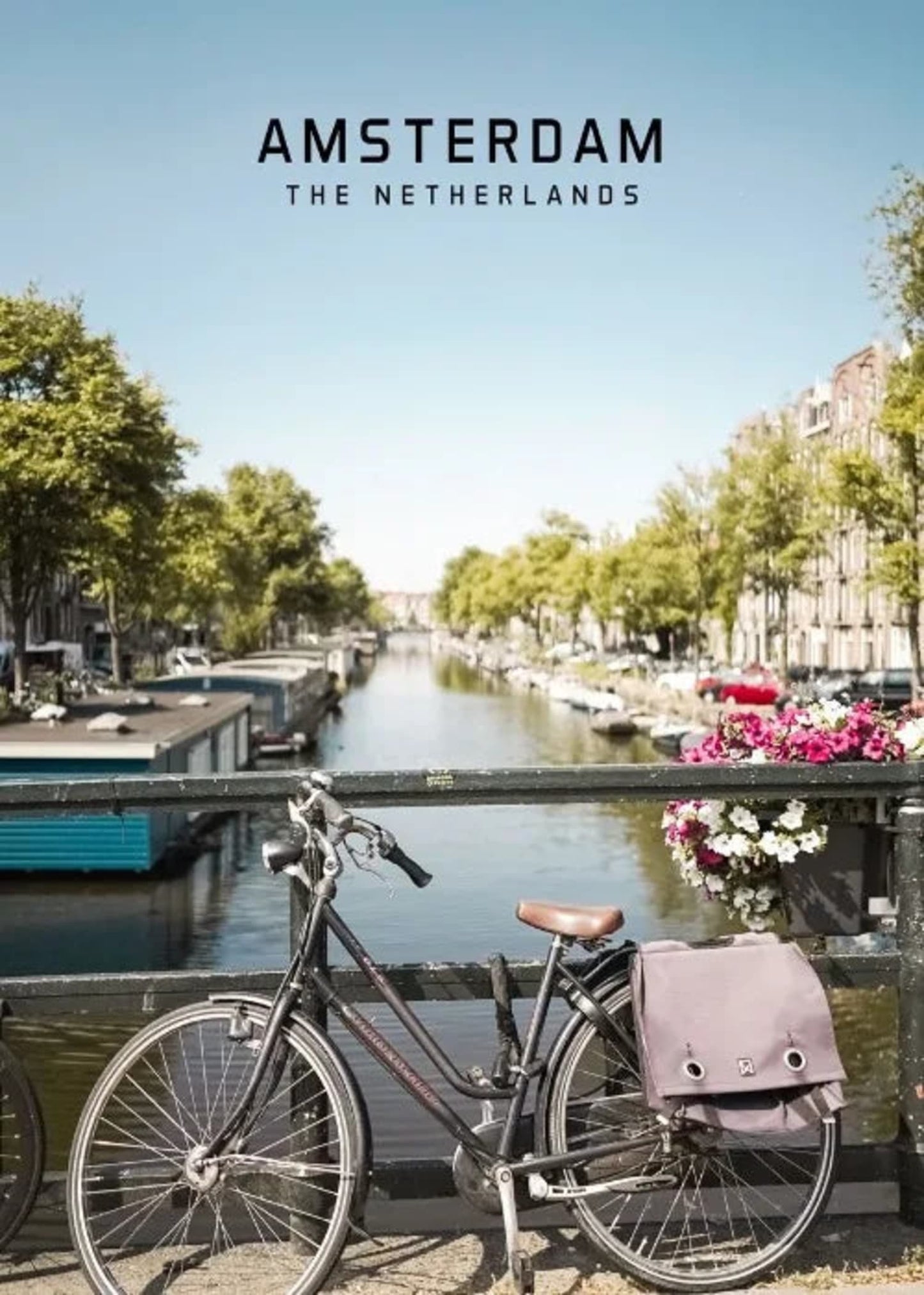 Amsterdam Bikeride Poster | Beautiful European City Scene | The Netherlands Travel Art | Scenic Wall Decor