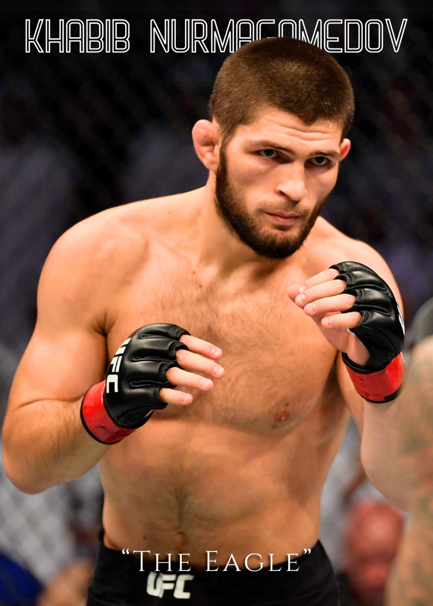 Khabib Nurmagomedov UFC Poster The Eagle MMA Champion Wall Art