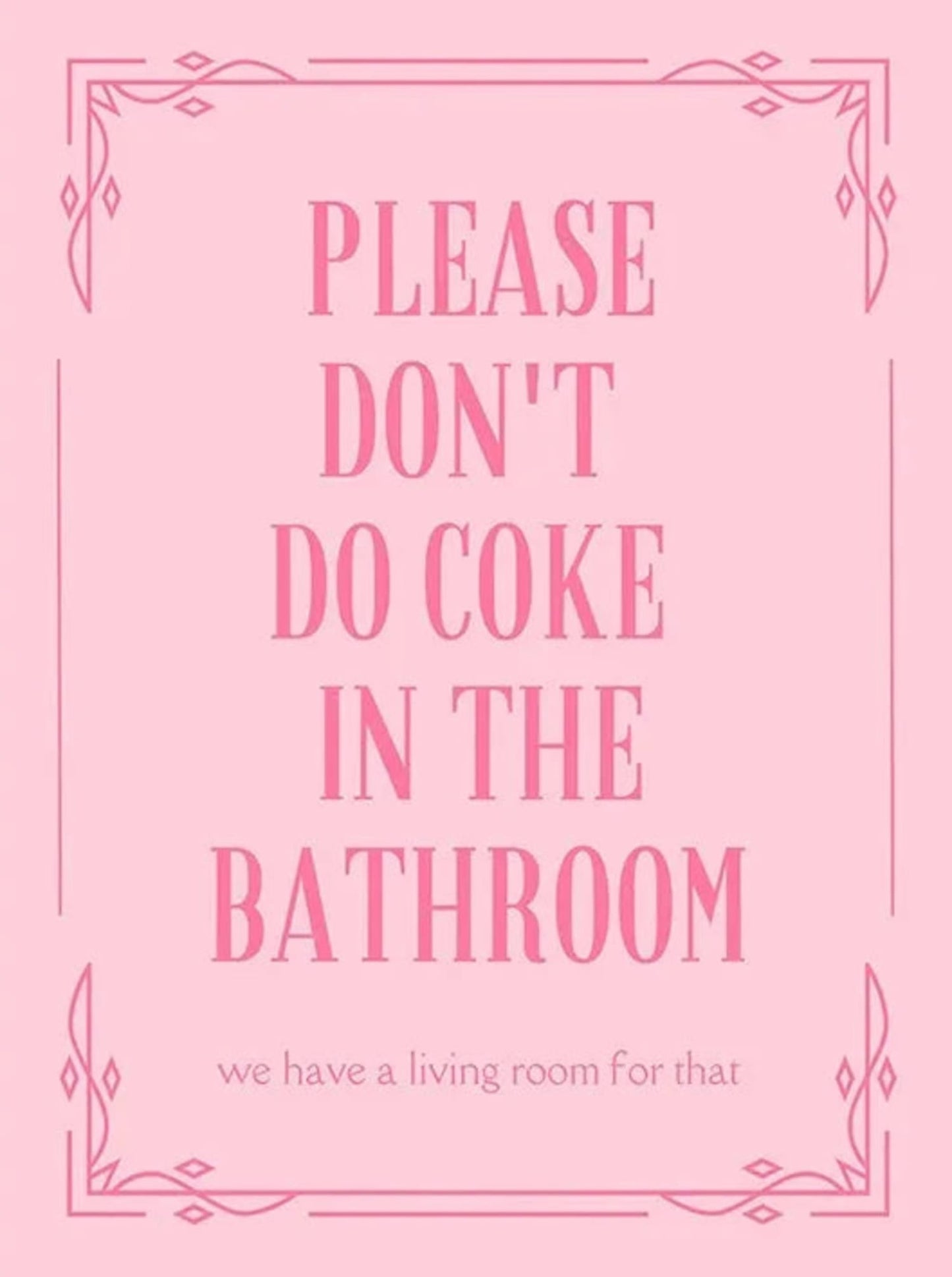 PLEASE AVOID COKE HERE