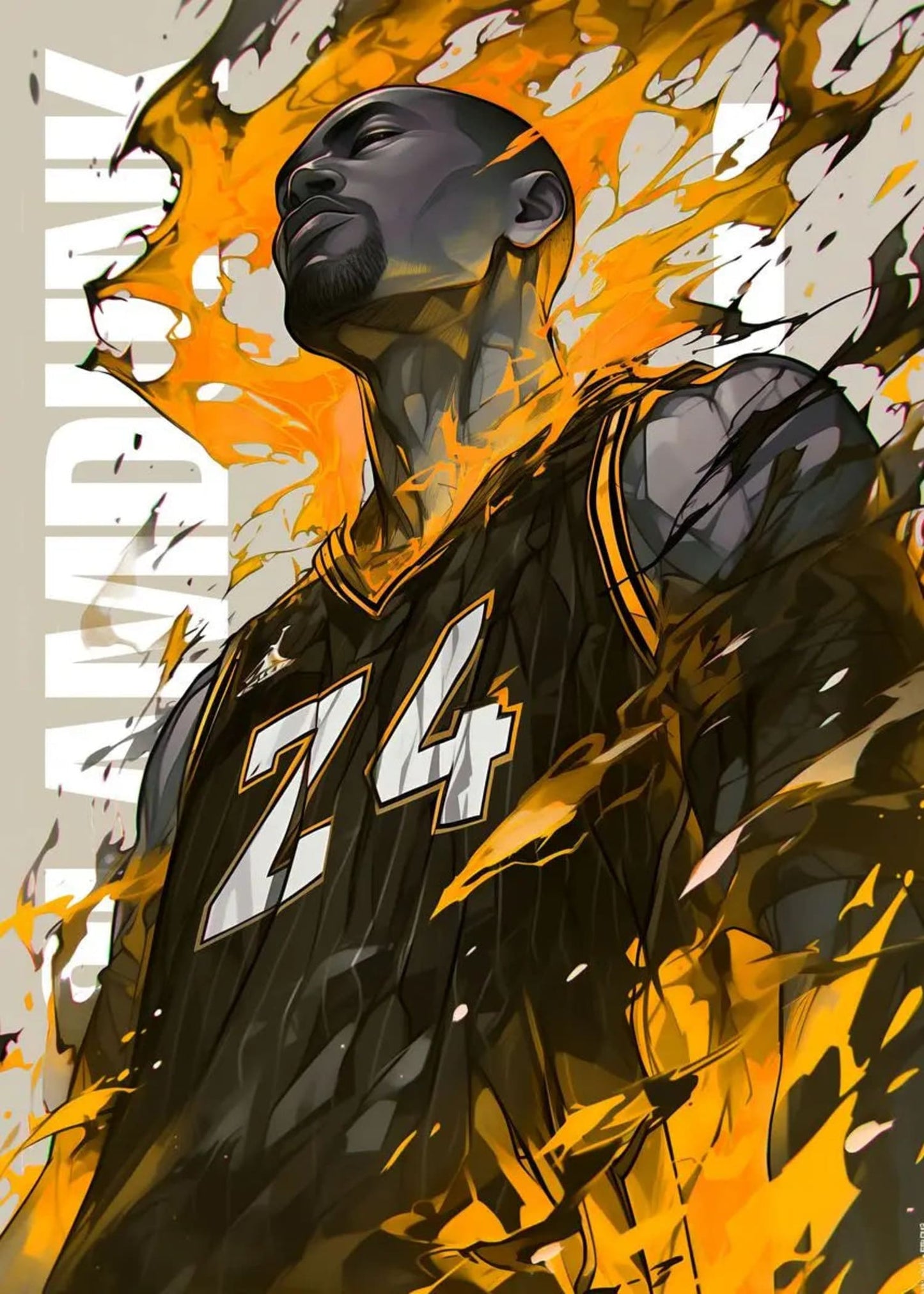 Slam Dunk Poster | Dynamic Tribute to Basketball Excellence | Iconic NBA Athlete Artwork | Celebrating Passion, Power, Achievement | Home Decor