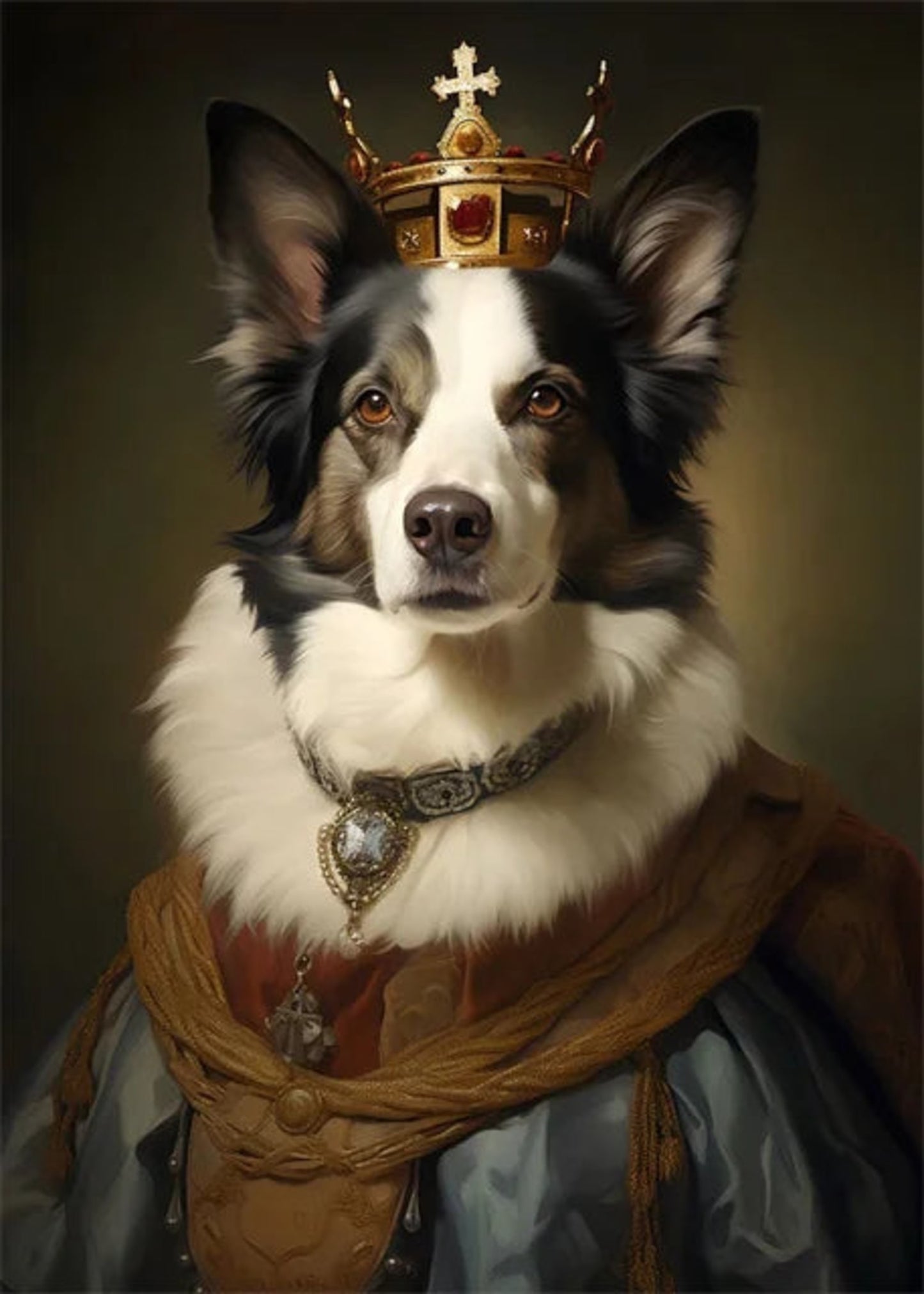 Majestic Border Collie Portrait