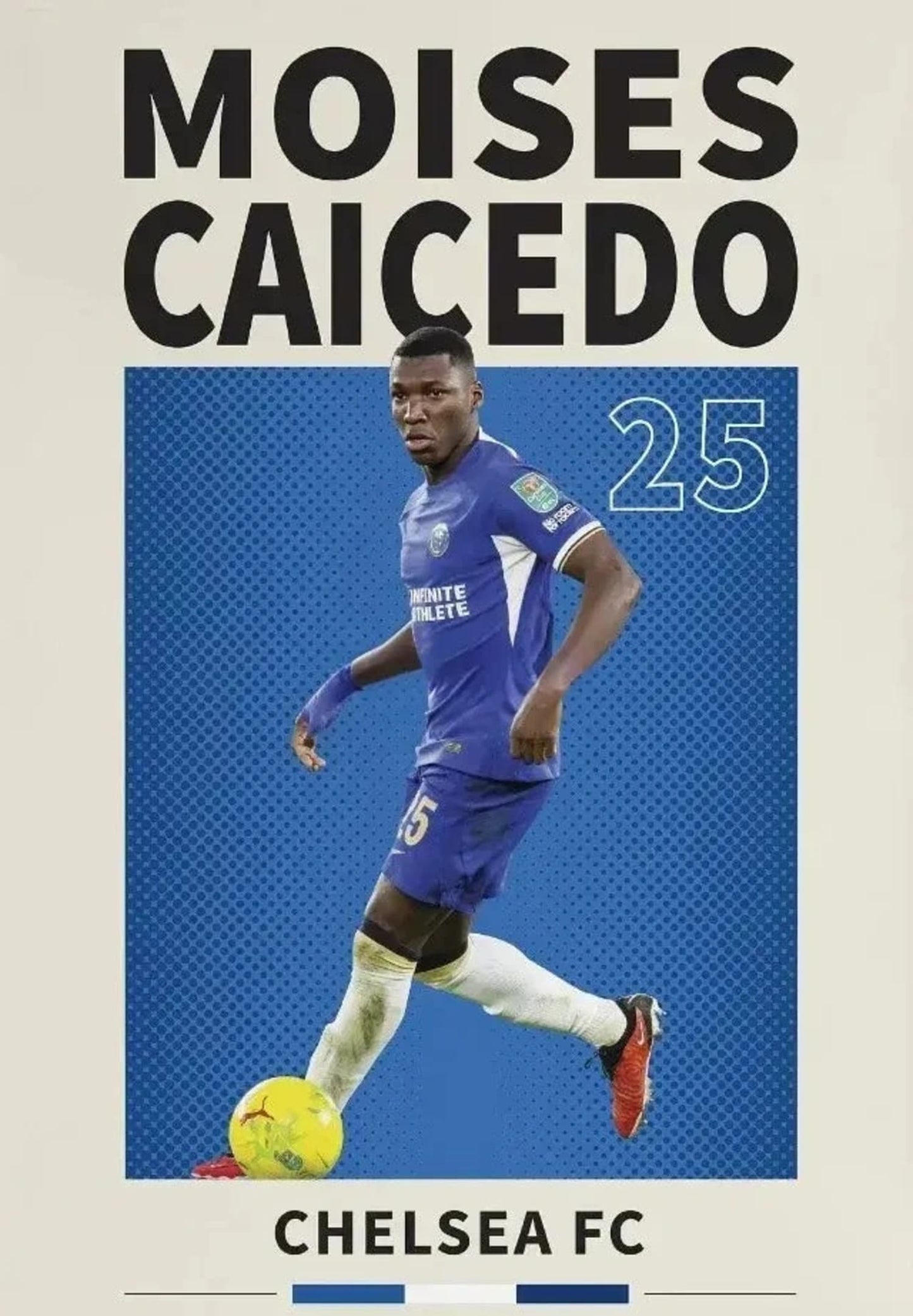 Moises Caicedo | Famous Football Players Poster | Soccer Legend Wall Art Decor