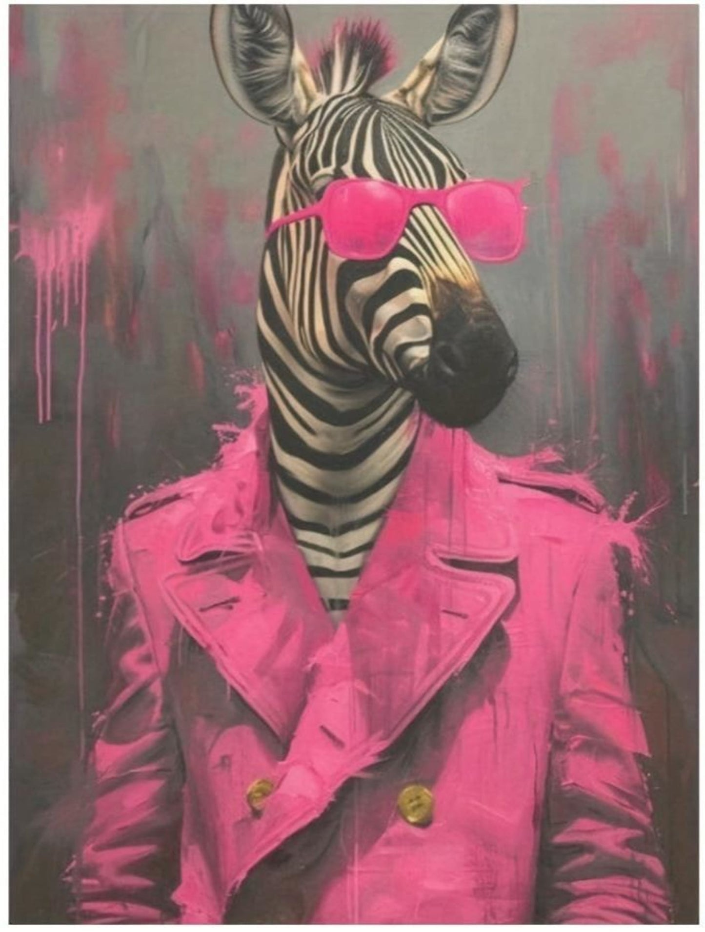 Royal Punk Animals | Quirky Zebra Sunglasses Art