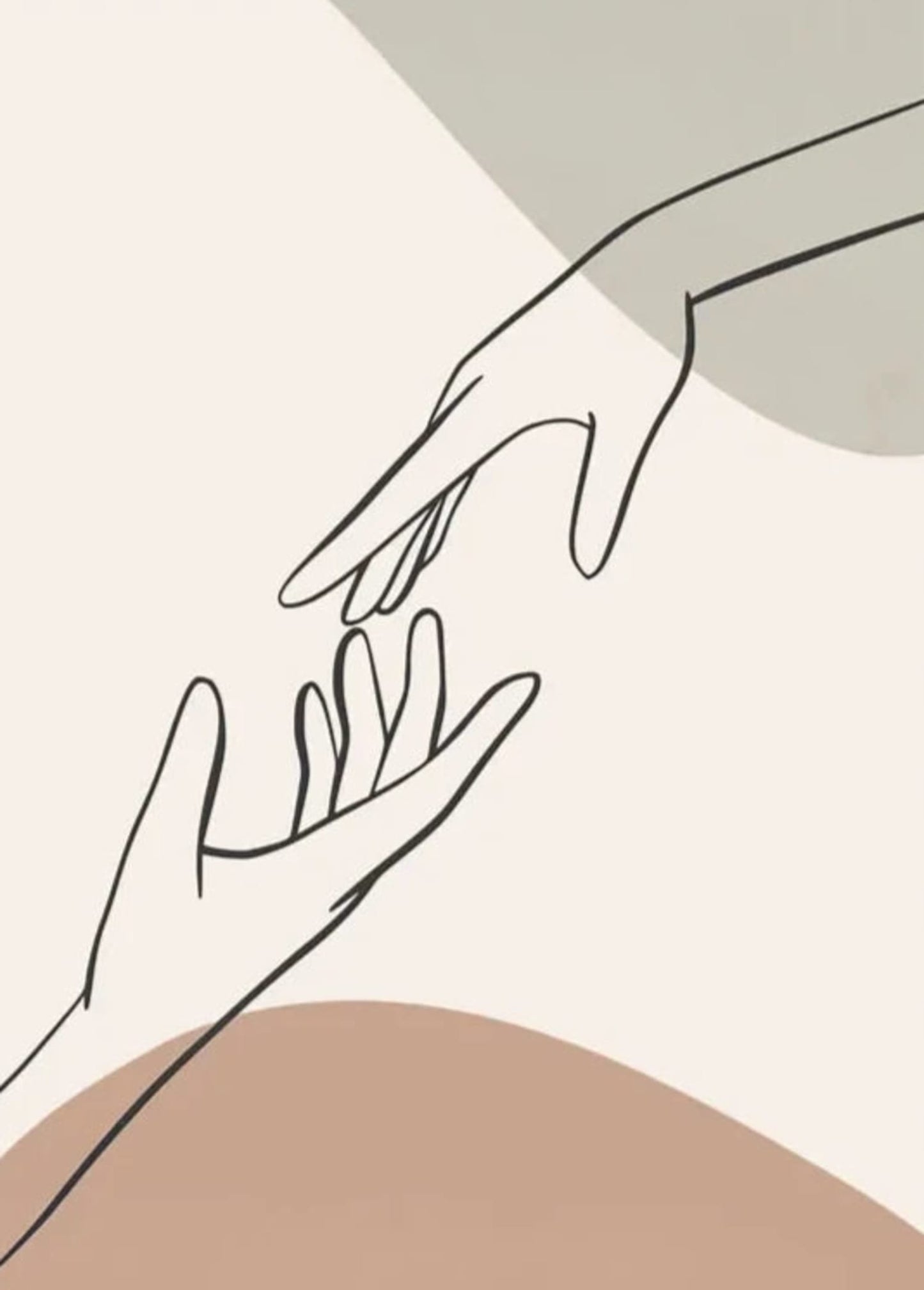 Abstract Organic Shapes | Contemporary Art Poster | Home Decor Wall Art | Modern Geometric Design | Neutral Tones | Creative Artwork | Living Room | Bedroom Decor