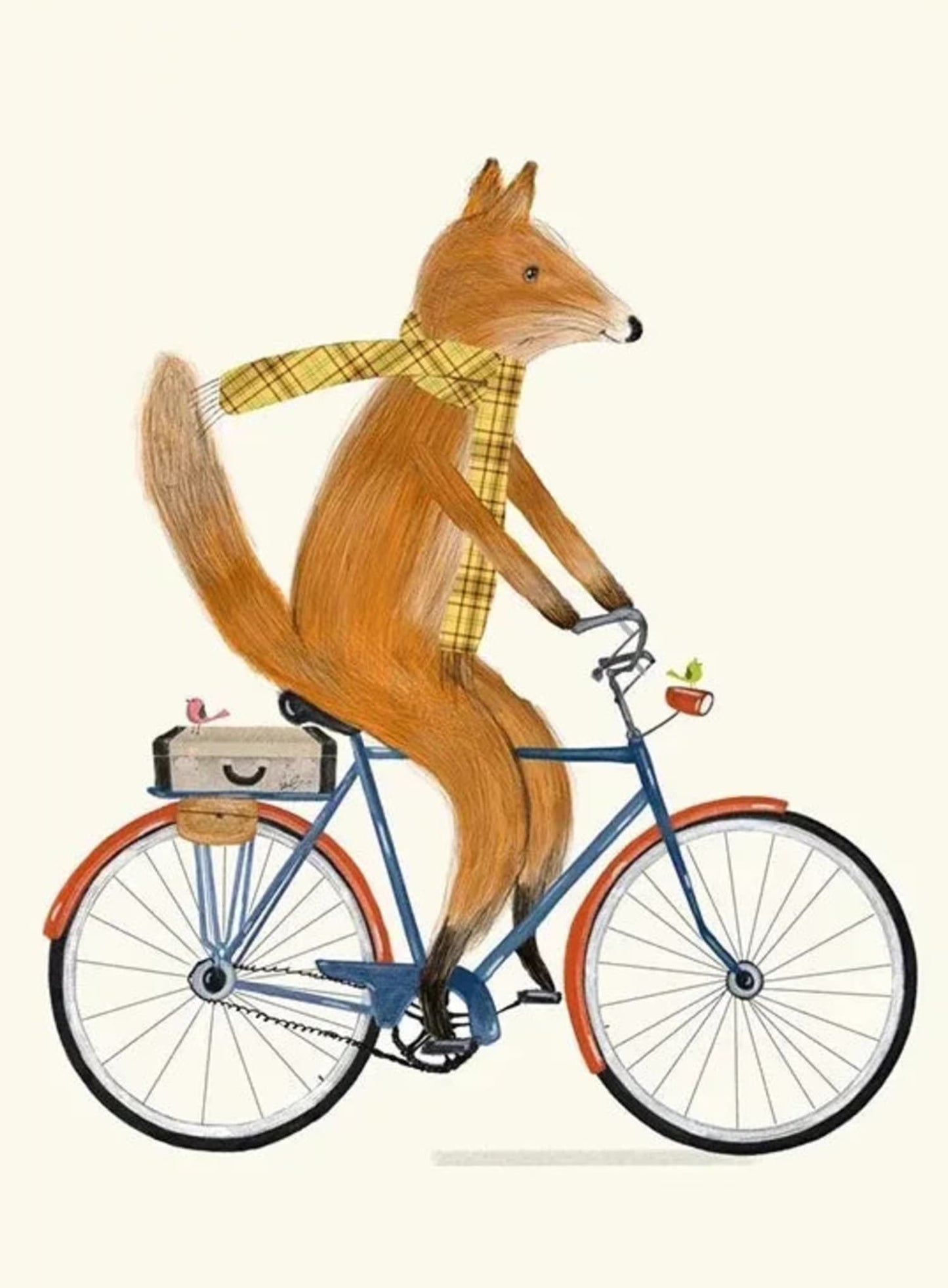 The Fox's Day Out | Whimsical Wheels | Magical Animated Adventure | Decorative Art Print Poster