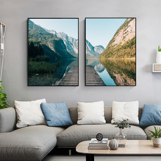 Knigssee Poster Set | Scenic Nature Art | Wall Decor for Home & Garden | Landscape Artwork | Two-Piece Print Set