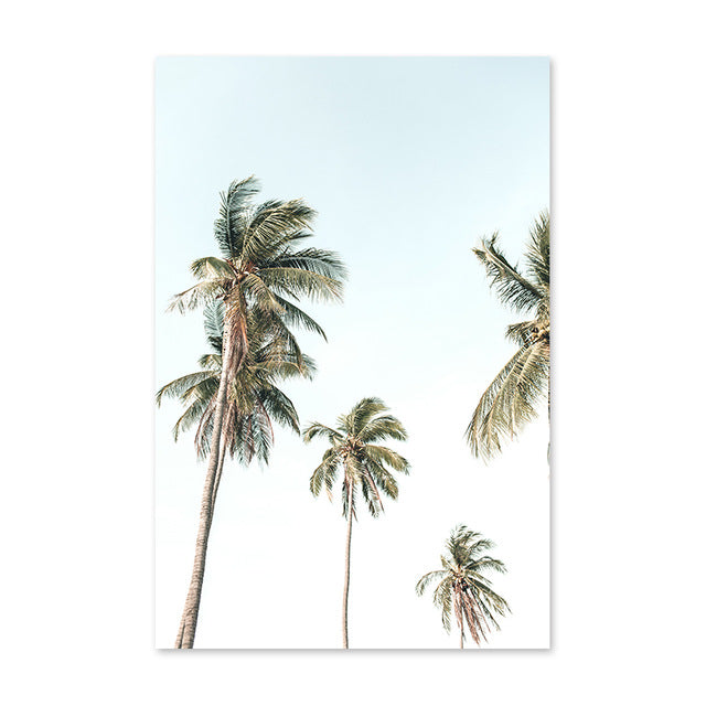 Tropical Beach | Ocean Sunset | Scenic Landscape Poster | Coastal Wall Art | Relaxing Seaside Decor | Nautical Theme