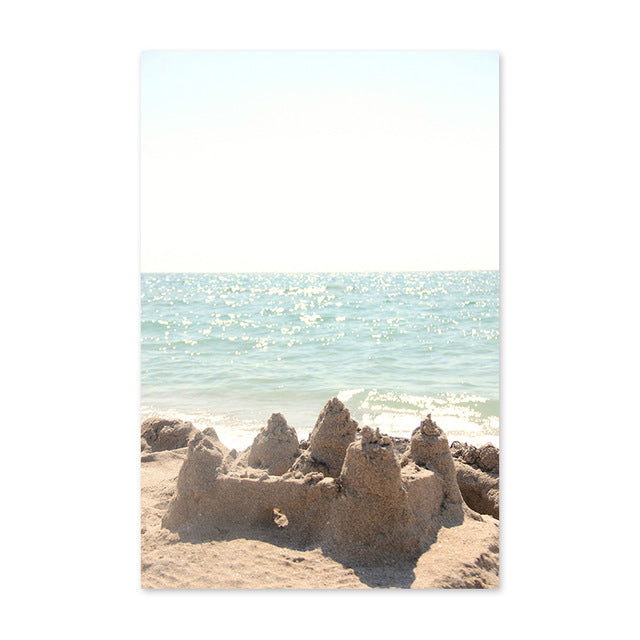 Tropical Beach | Ocean Sunset | Scenic Landscape Poster | Coastal Wall Art | Relaxing Seaside Decor | Nautical Theme