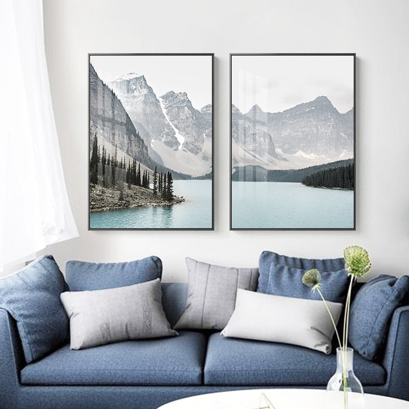 Nordic Fjord Landscape | Wall Art Poster | Scenic Nature Print | Home Decor | Scenic View Decor