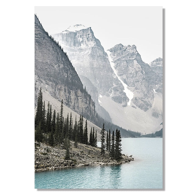 Nordic Fjord Landscape | Wall Art Poster | Scenic Nature Print | Home Decor | Scenic View Decor