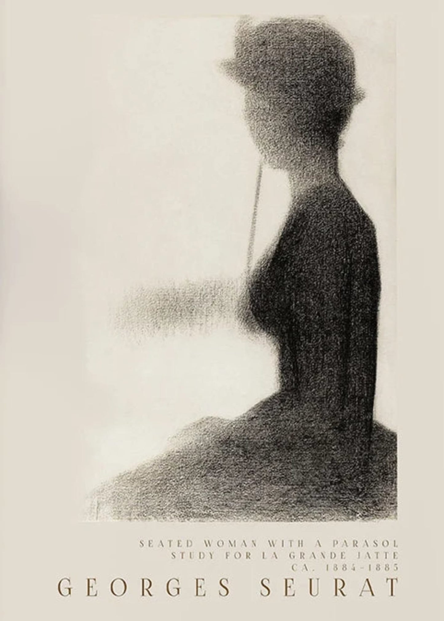 George Seurat | Seated Woman with a Parasol | Impressionist Art Poster | Fine Art Decorative Wall Poster | Home Decor