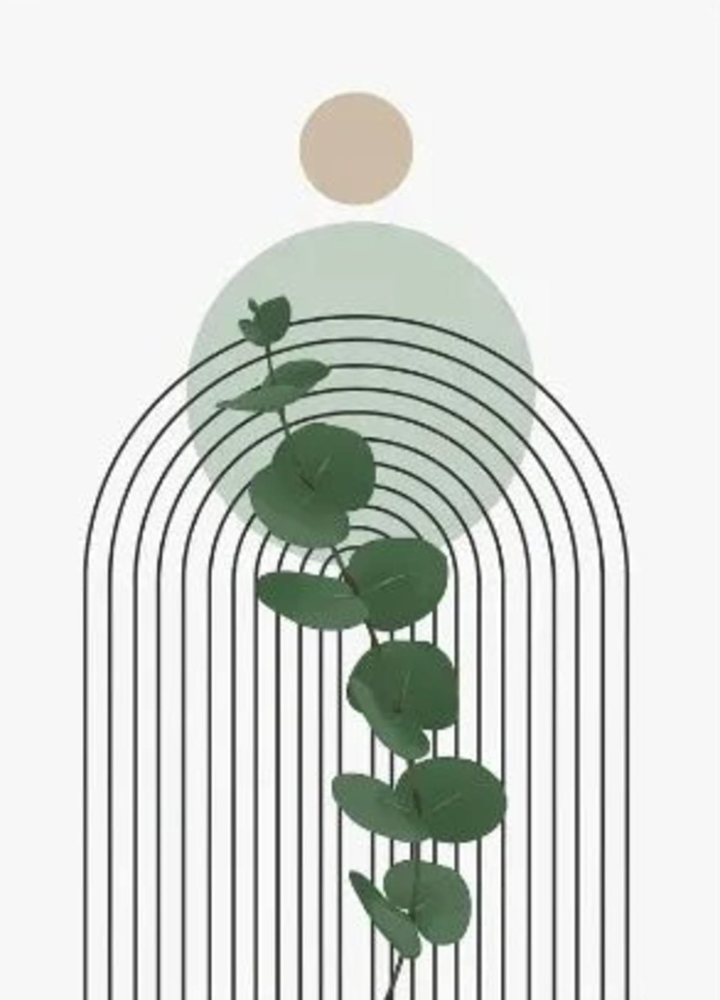 Modern Botanical Harmony | Abstract Botanical Flow | Nature Art Print Poster | Wall Decor