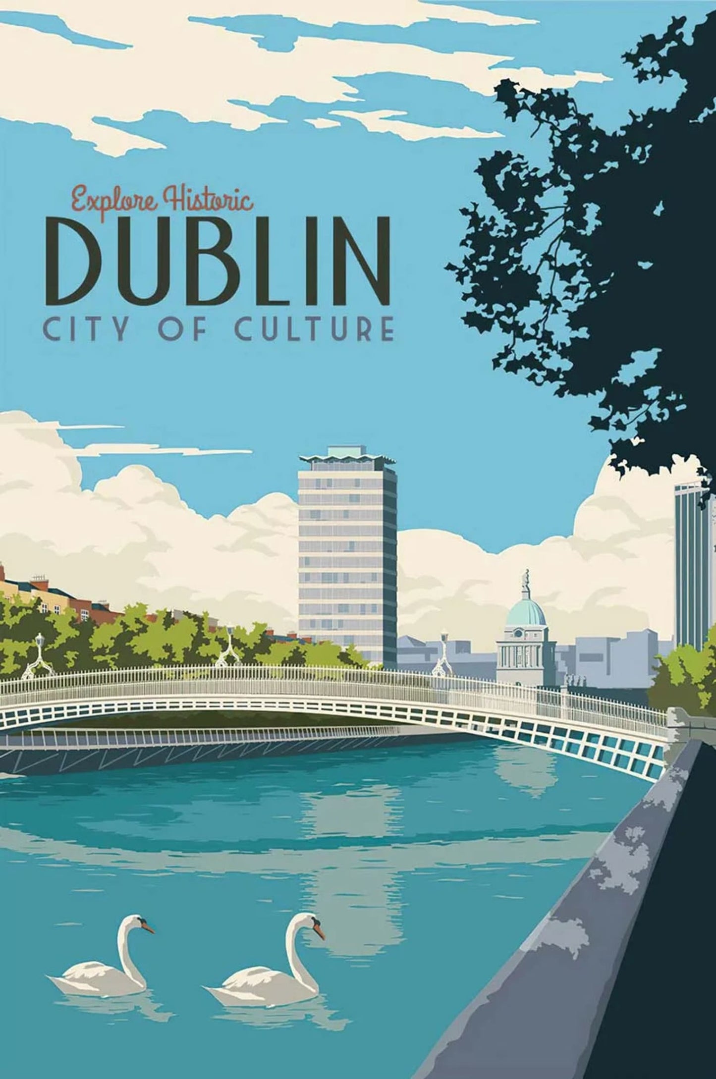 Dublin | Cultural Landmarks | Ireland Exploration | Artistic Journey | Poster