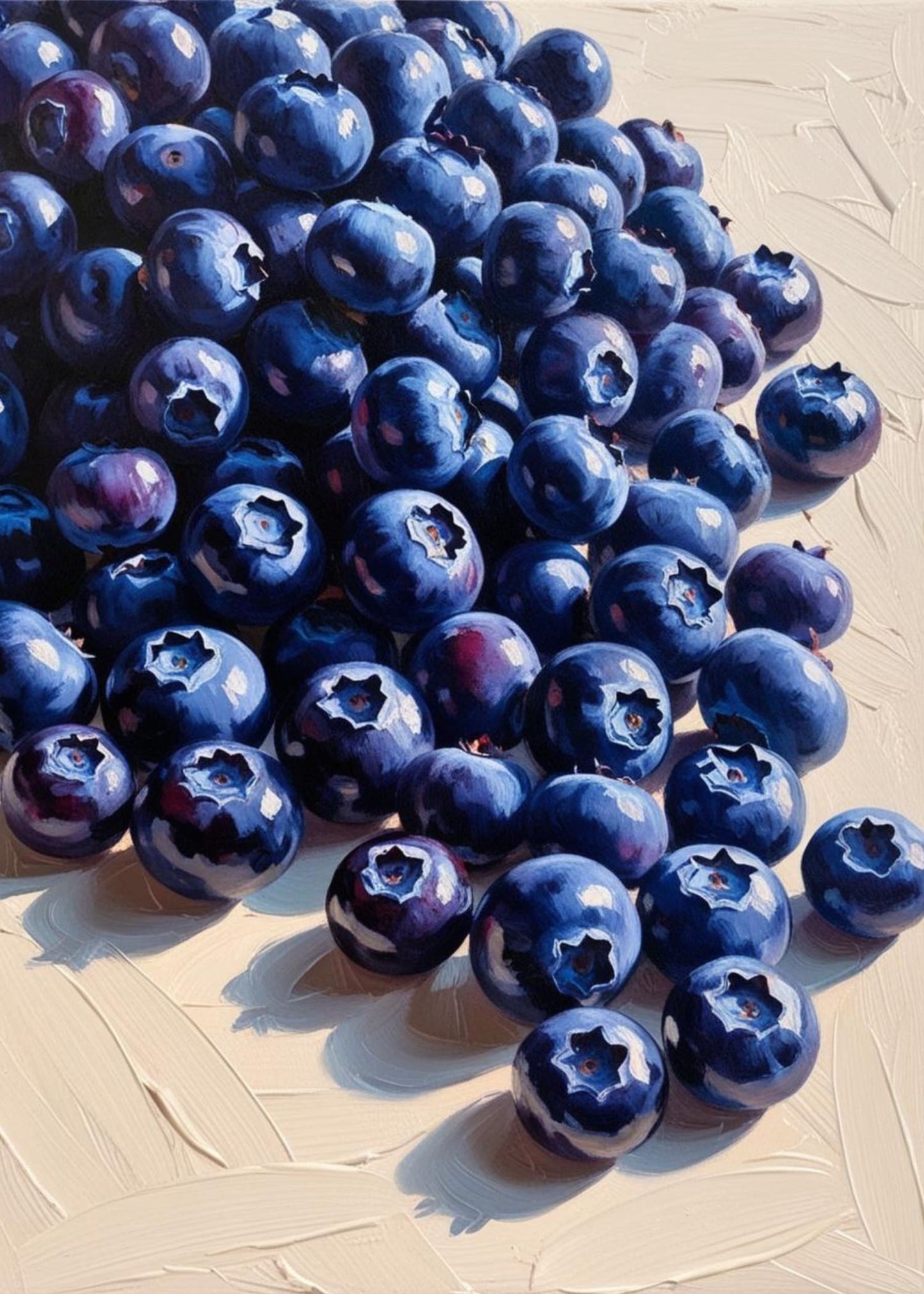 Blueberry Art Print | Kitchen Wall Decor | Fruit Poster | Nature Artwork | Blueberry Decor | Culinary Art for Home
