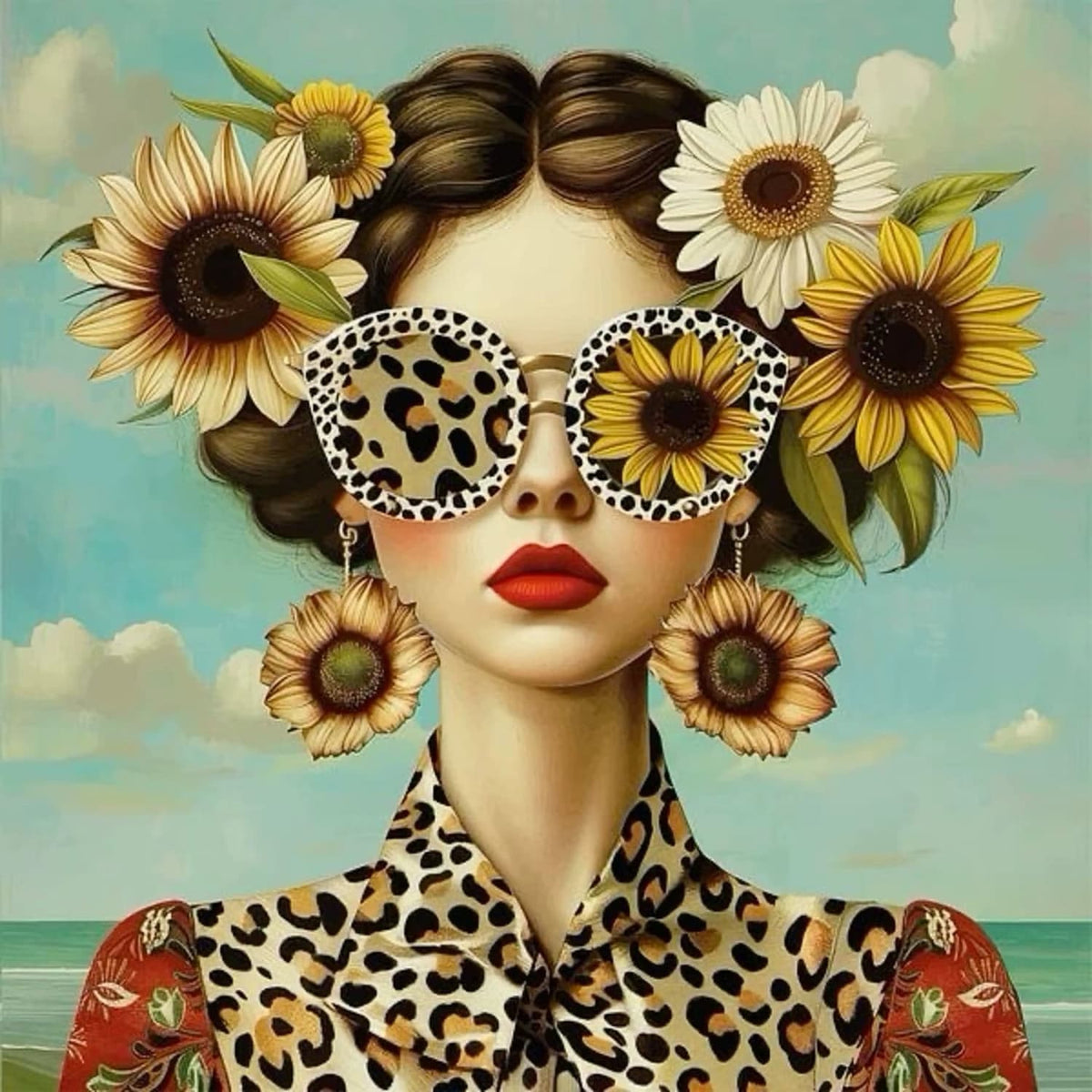 FLORAL GIRL: SUNFLOWER & LEOPARD CHARM