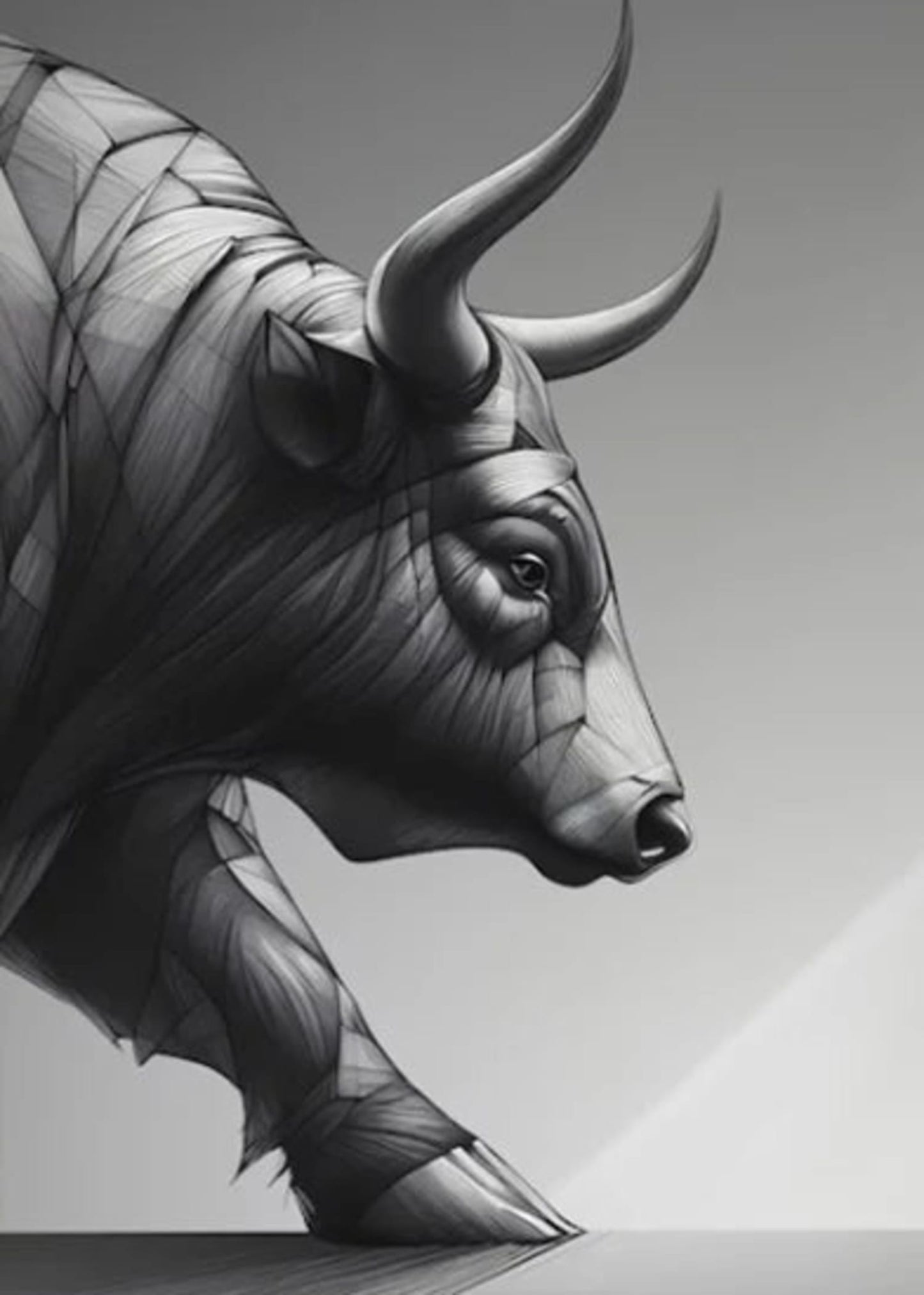 Stock Market Bull Bear Market Abstract Animal Art Poster and Prints Modern Art Canvas Painting For Office Living Room Home Decor