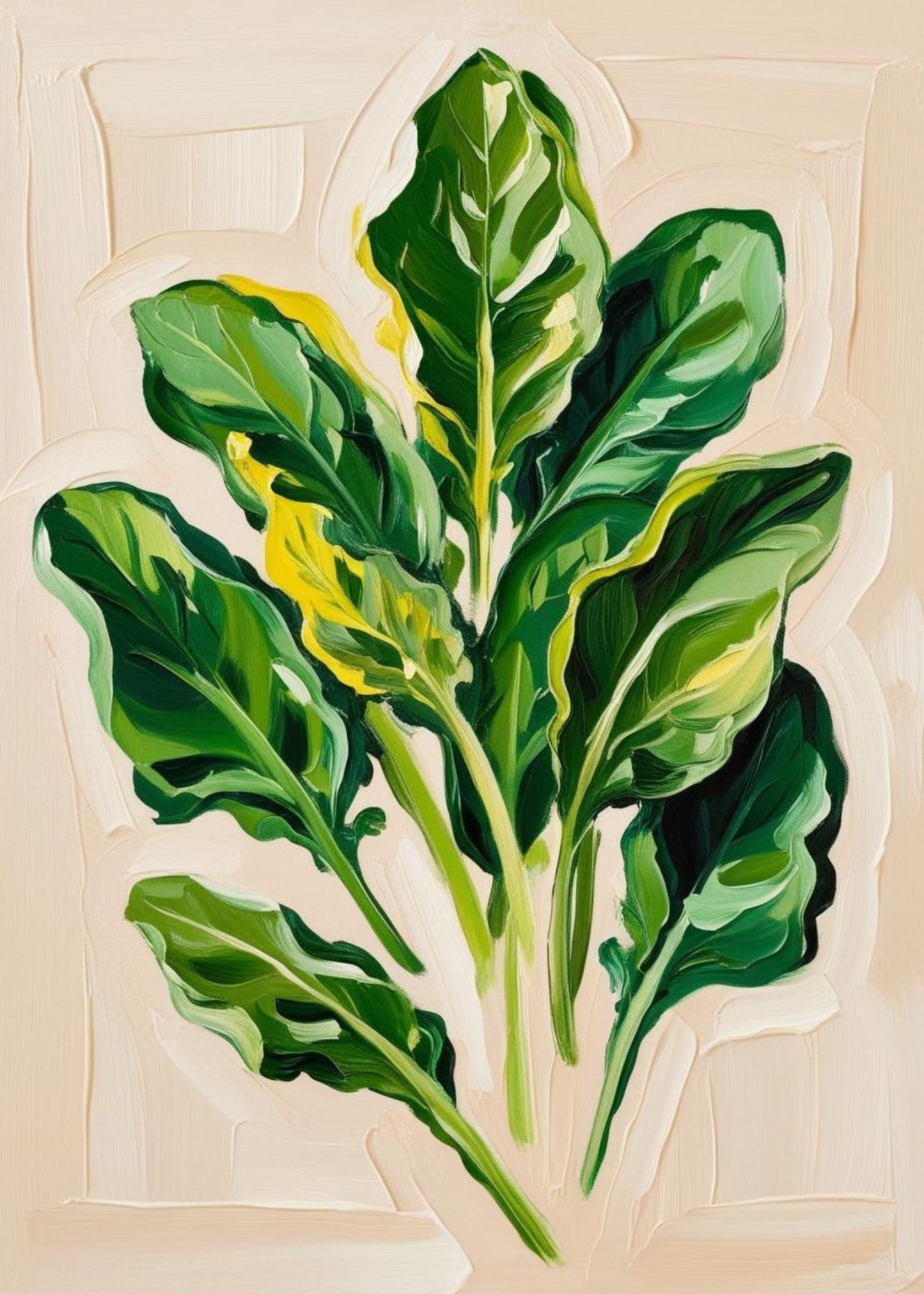 Spinach Artwork | Kitchen Décor | Healthy Greens | Botanical Wall Art | Poster
