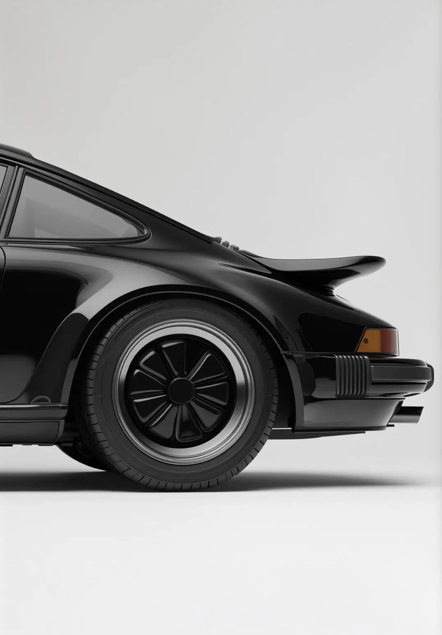 Classic Black Sports Car | Vintage Minimalist Design