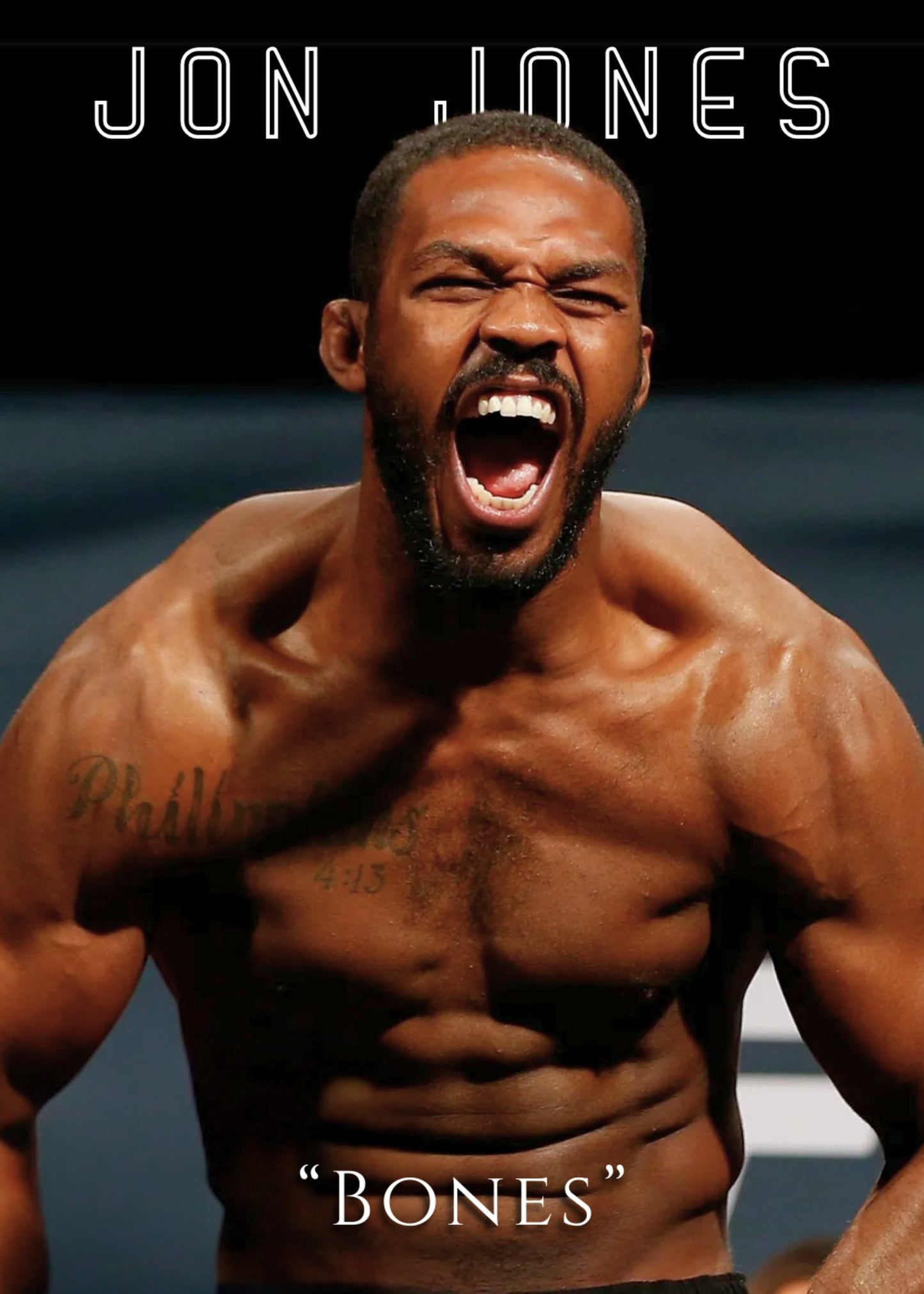 Jon Jones UFC Poster 'Bones' MMA Champion Wall Art