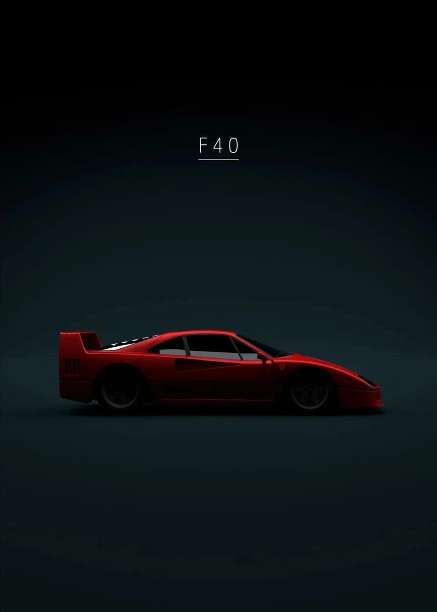 Ferrari F40 Poster | Tribute to Iconic Automotive Legends | Classic Supercar Art Print for Home Decor