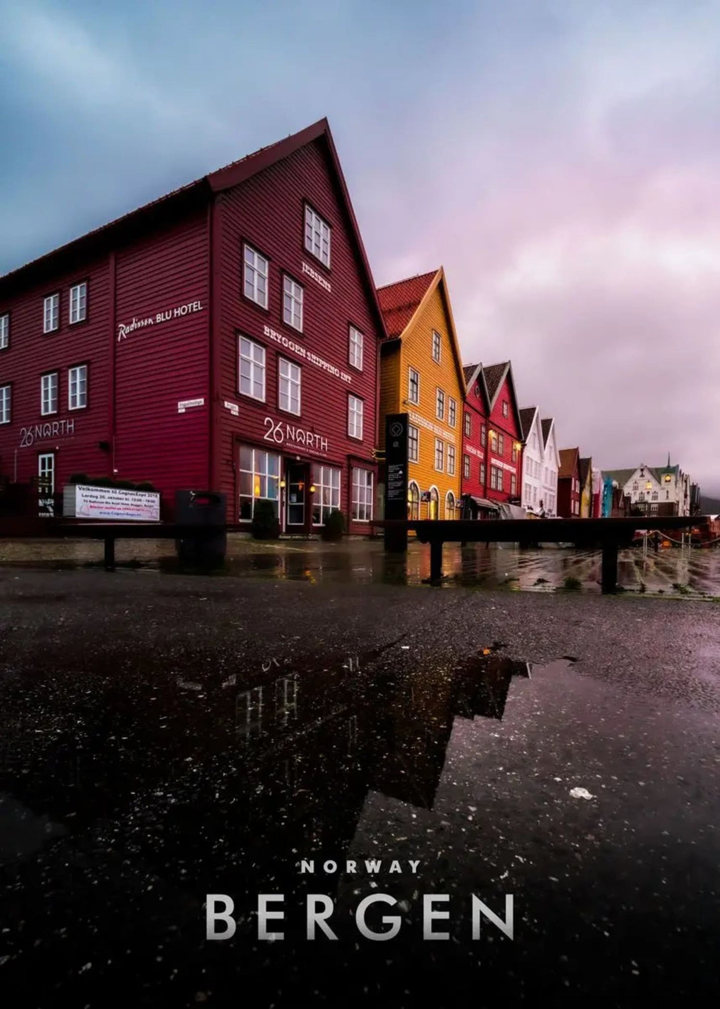 Bryggen Bergen | Rainy Day Nordic Waterfront