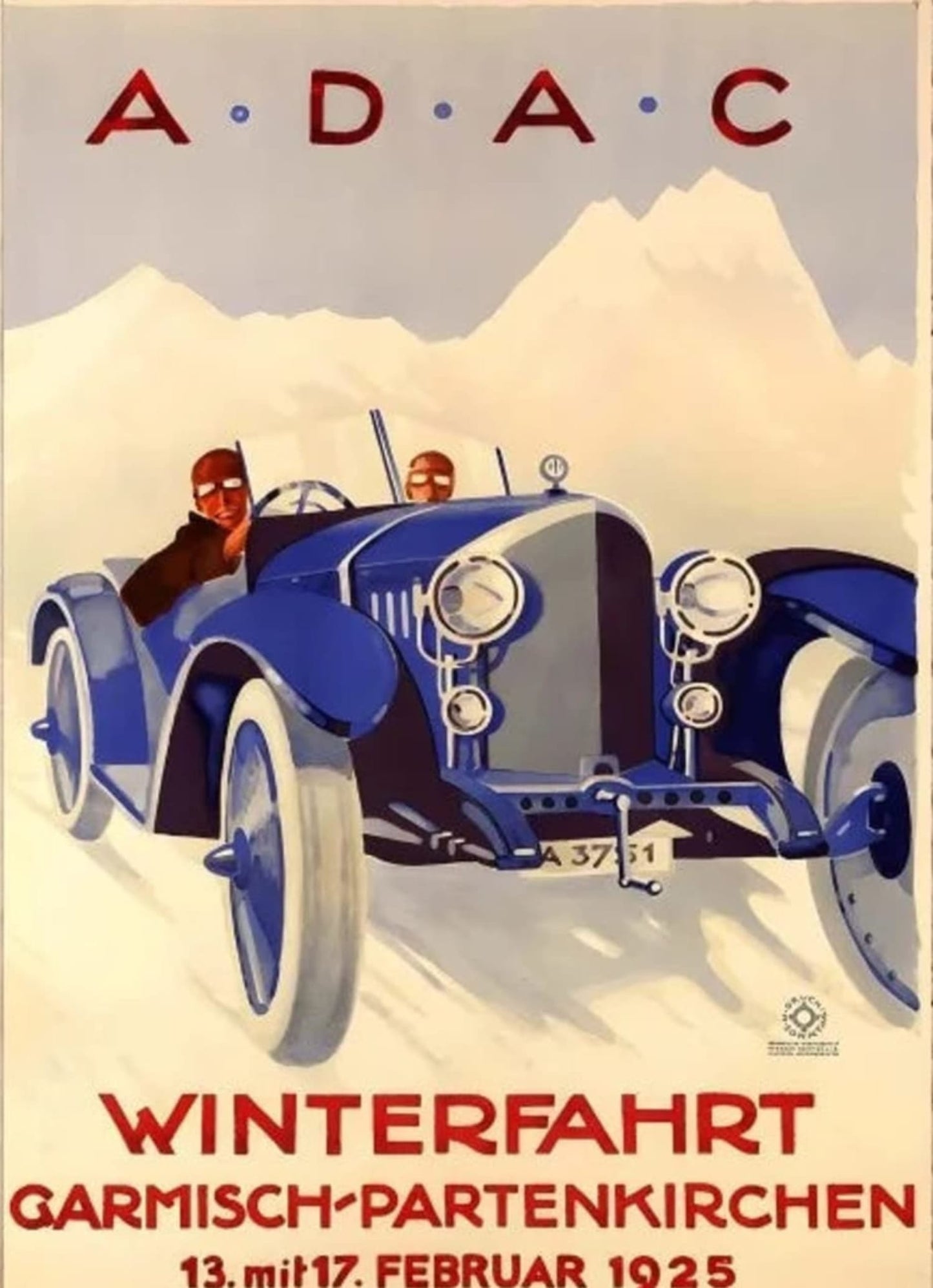A.D.A.C. Winterfahrt | Vintage Racing Art