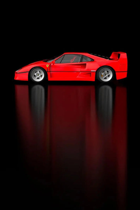 Ferrari F40 | Red Black Luxury Car Canvas